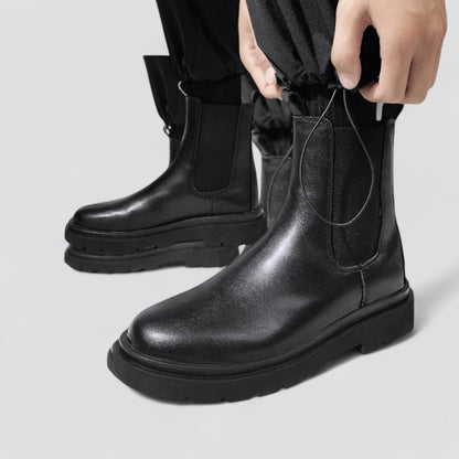 Men's Leather Chelsea Boots | Stretch Fit