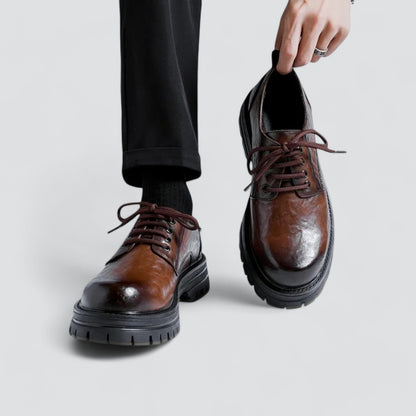 Men's Glossy Leather Oxford Shoe | Old Money